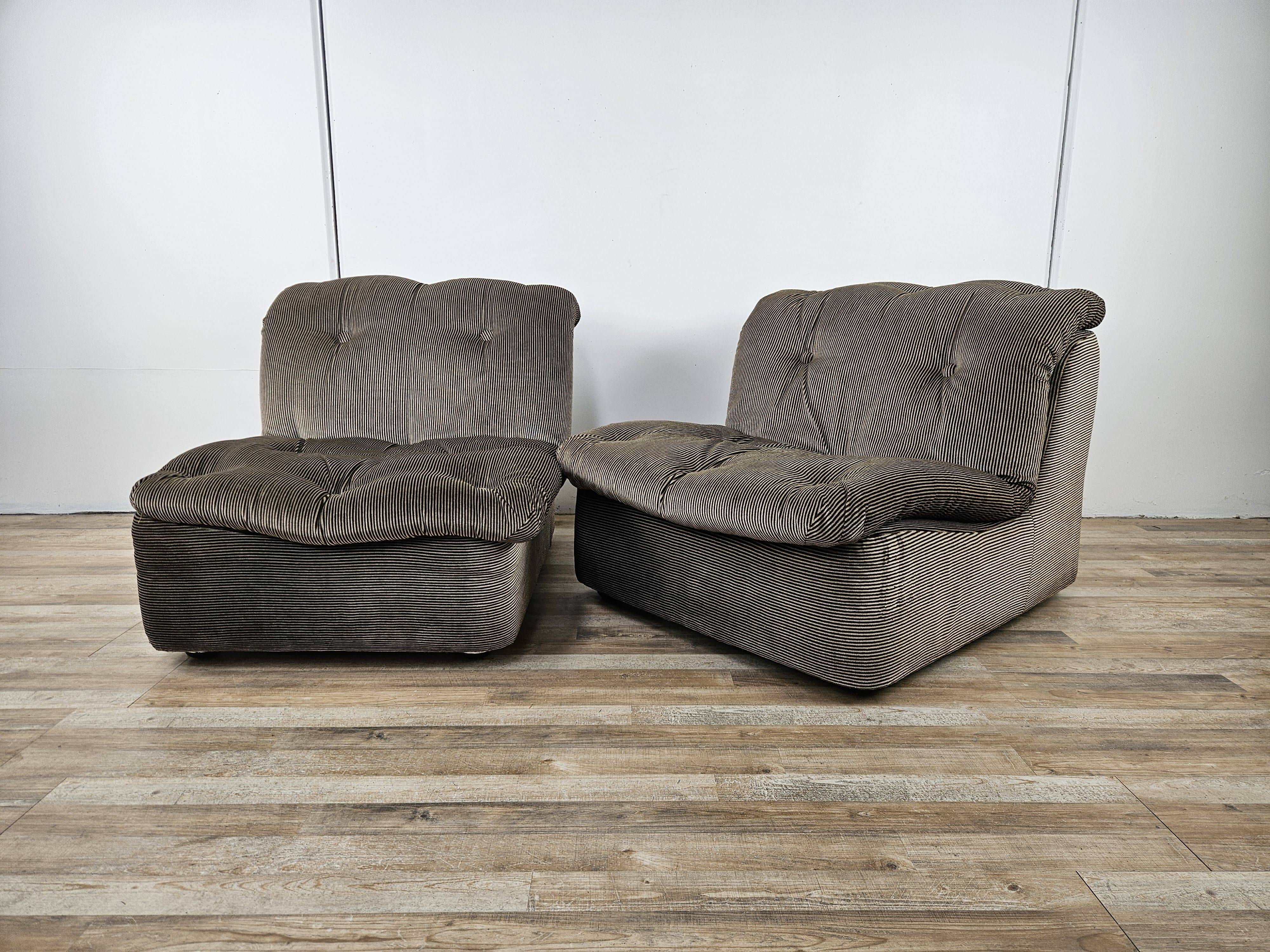 Fauteuils modulaires italiens vintage des années 70