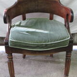 Louis Philippe canned office chair with cushion