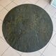 Round table in green Vosges granite and solid wood – Ø 140 cm