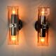 Pair of Veca wall lamps in pink Murano glass Italy 1970