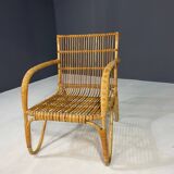 Ensemble de sièges en rotin Art déco, Europe centrale, années 1930-1940