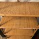 Vintage rattan and wicker shelf 70s