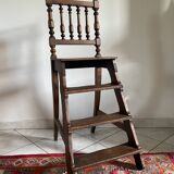 3-step stepladder library chair