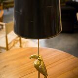 Toucan lamp in bronze 1970 Duval Brasseur