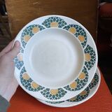 Lot of 8 Givors plates in antique earthenware.