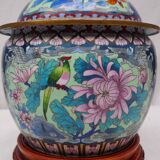 Pot couvert en cloisonné