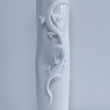 Vase rouleau lézards en porcelaine