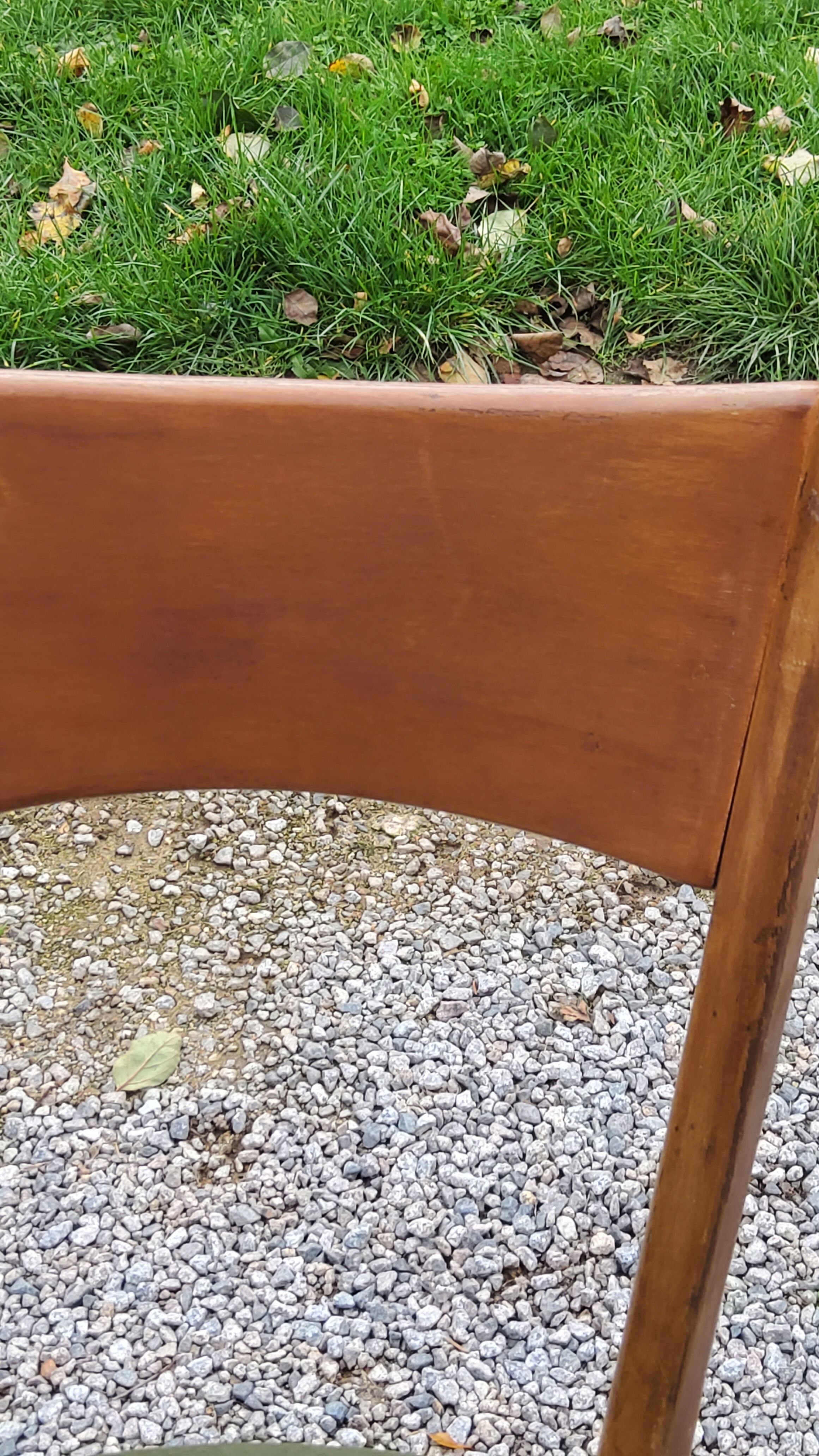 Pair of 50's Scandinavian style mahogany chairs