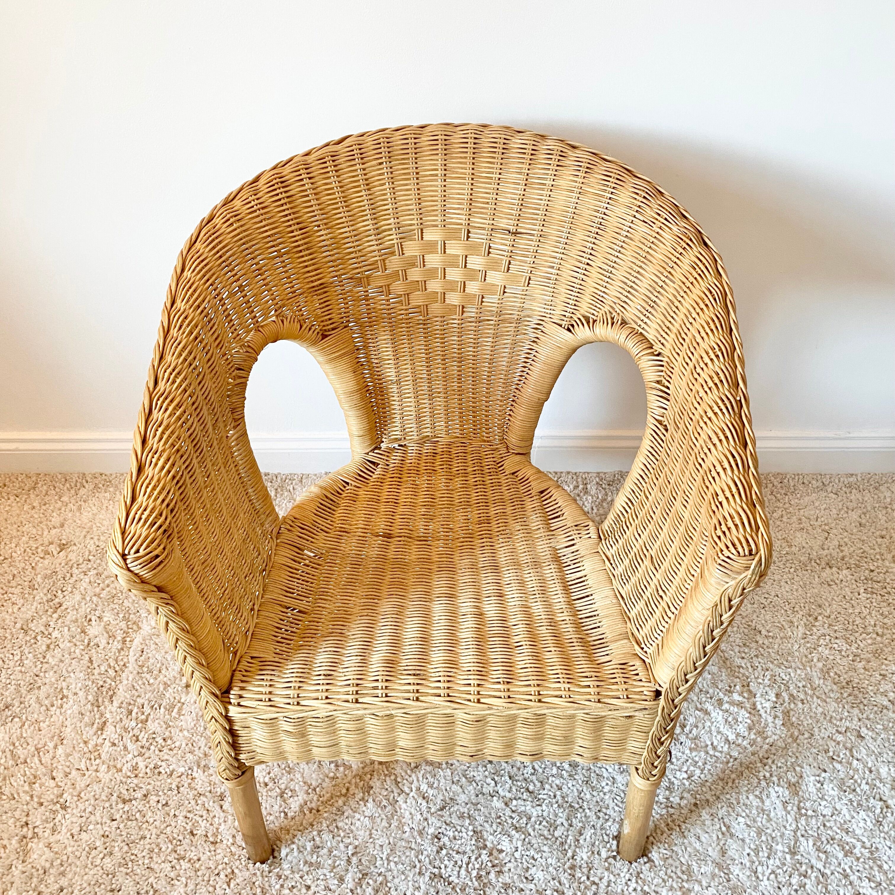 Vintage rattan armchair