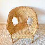 Vintage rattan armchair