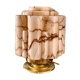 Lamp globe art deco in pink marbled opaline