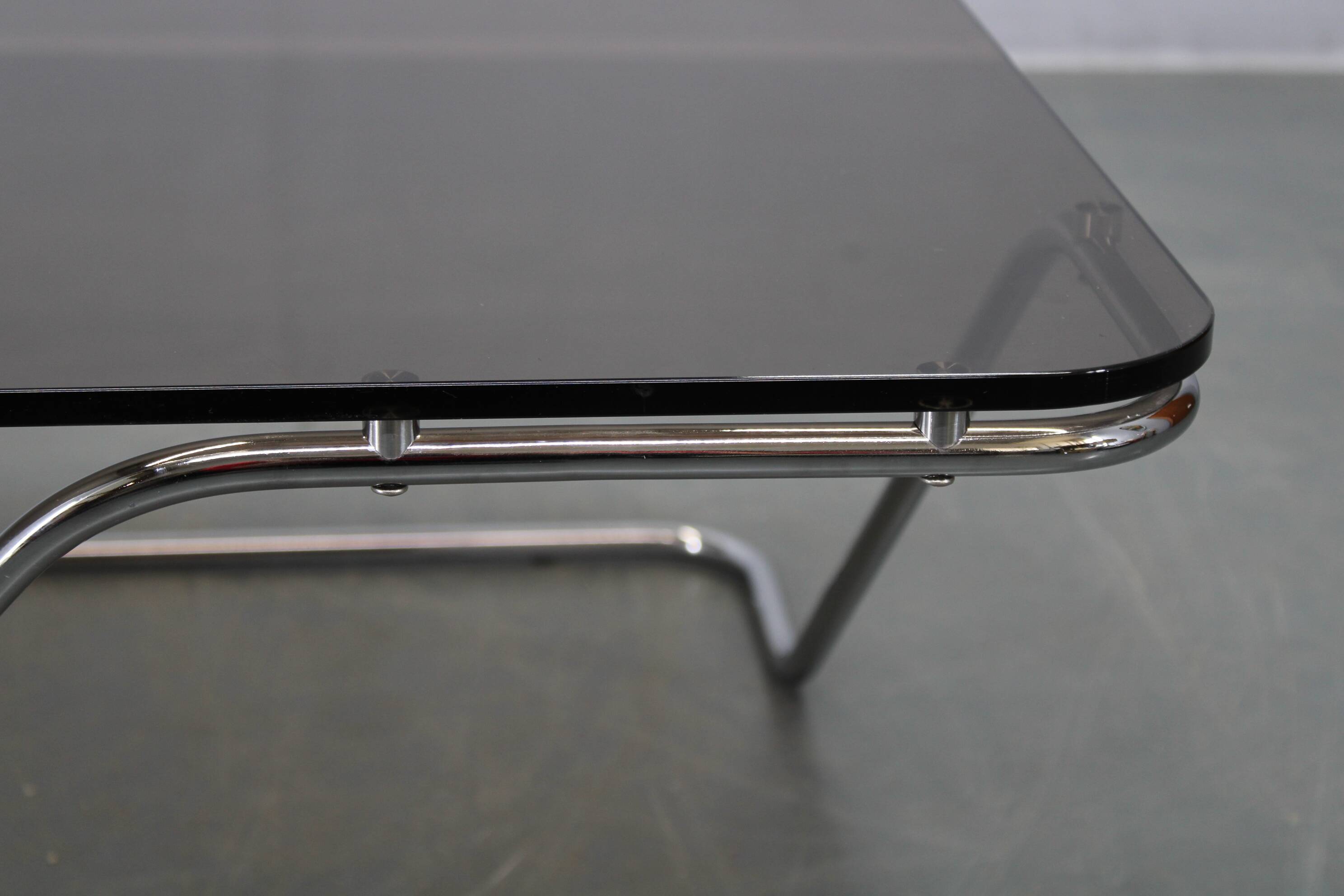 Mid-century smoked glass coffee table, Italy, 1970s
