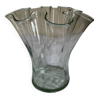 Vase « mouchoir » en verre