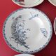 Set of six mismatched antique soup plates