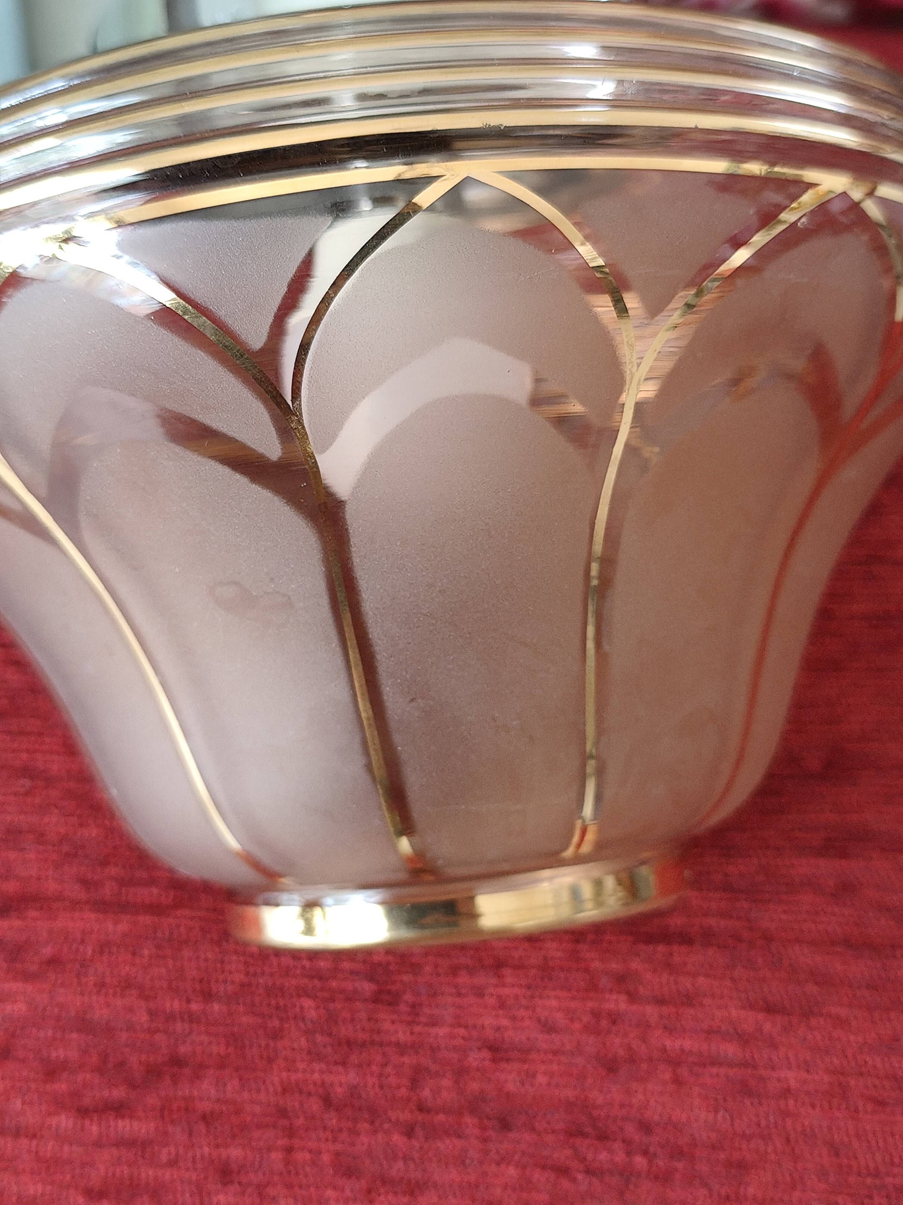 Antique amber and gold glass pendant light