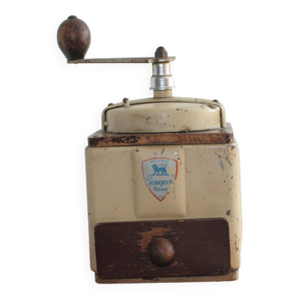 Old Peugeot brand enamel coffee grinder