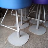 Lot 6 tabourets haut de bar pop style années 60s