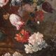 Peinture de nature morte ovale italienne antique du XVIIIe siècle