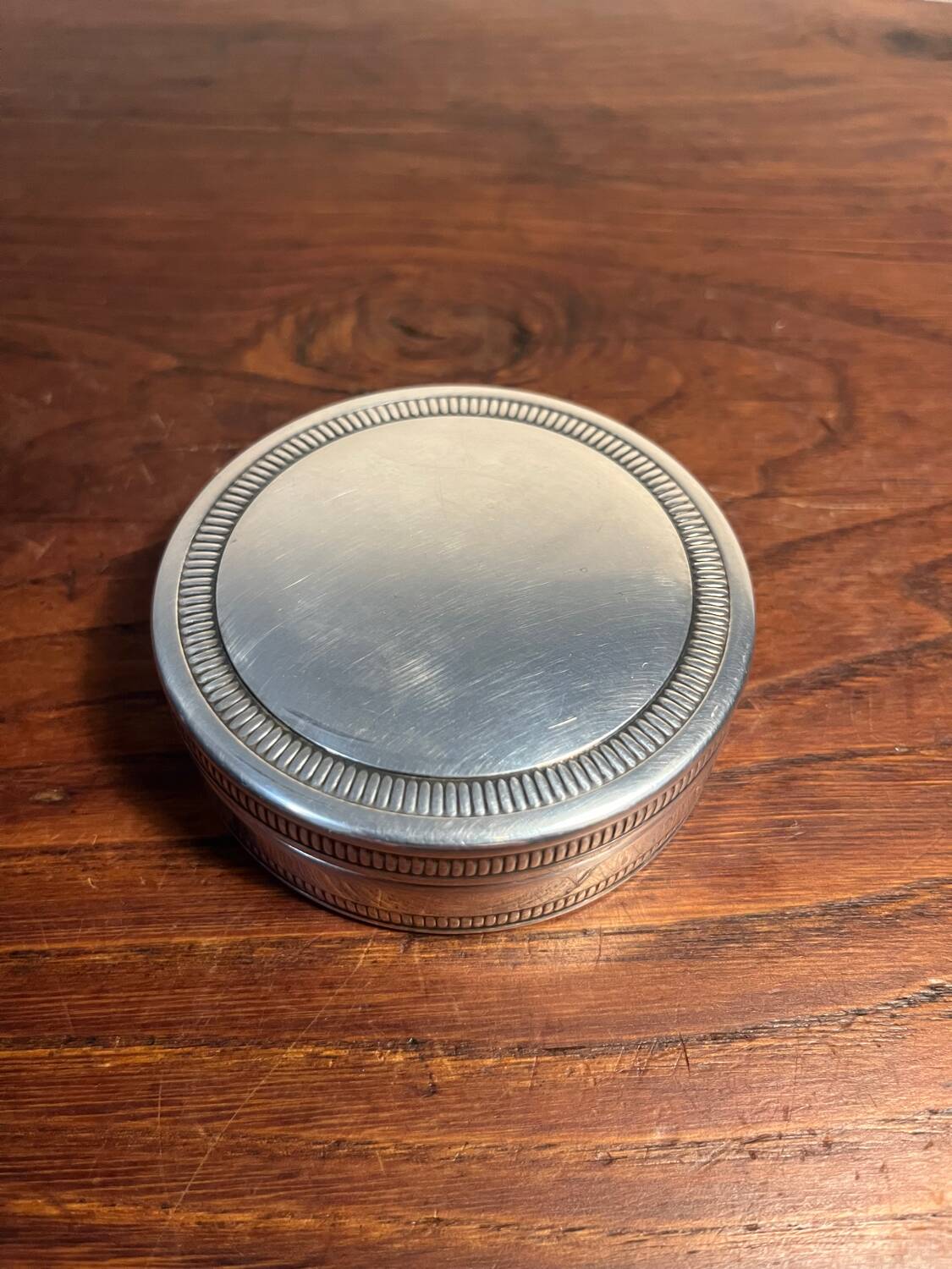 Silver-plated metal box from Pierre Meurgey Paris