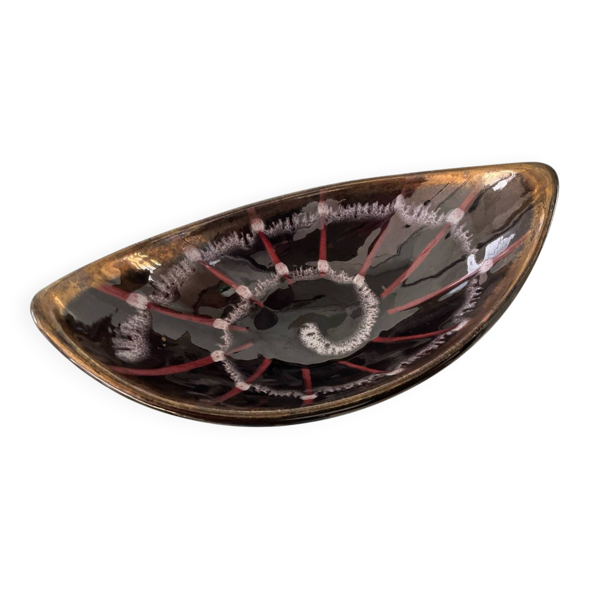 Vintage enamelled ceramic catchall