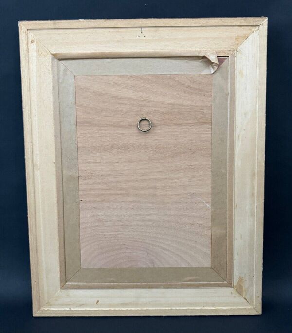 Huile sur panneau XXe nature morte bouquet de fleurs par Mazen