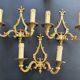 Three Louis XVI bronze wall sconces by Lucien Gau, Paris, antique.