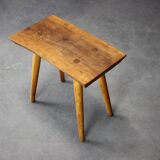 Tabouret en cerisier marqué mid-century ULUV, Tchécoslovaquie, années 1960