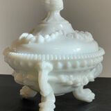 Vintage opaline glass candy dish