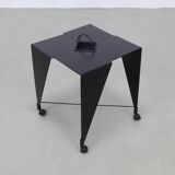 Side table on wheels Harlequin Errebi Italy, 1980s Memphis style