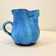 Pitcher Vase Fat Lava ceramic stoneware blue black 1960 Glacier enamels Cyclope Pottery Annecy Charles