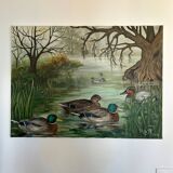 Tableau canards en automne