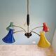 Articulated Diabolo chandelier, Italian design, 1950s-60s