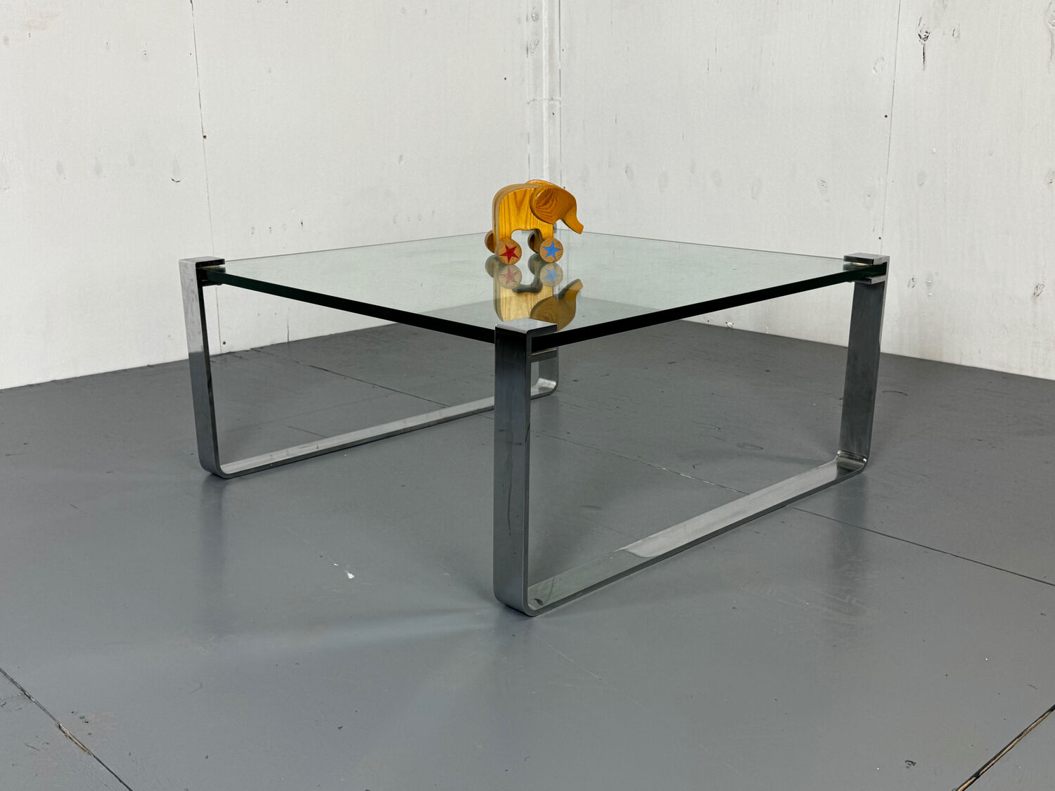 Chrome Steel and Glass Modernist Schmitt Draenert Coffee Table, 1970s