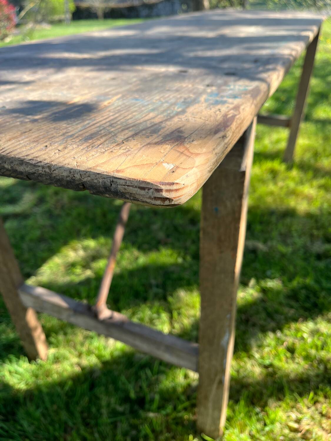 Antique wooden folding table