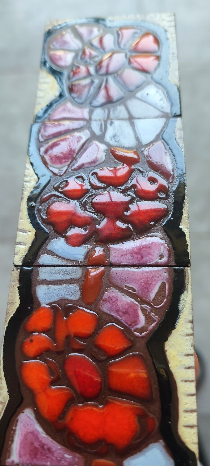 Madeleine Osmont glazed ceramic frieze