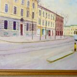 Peinture à l'huile sur toile suédoise du milieu du siècle « Göteborg »