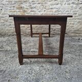 Extendable oak farmhouse table