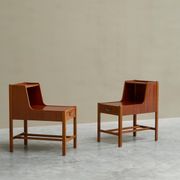 Pair of bedside tables by Nordiska Kompaniet in teak, 1952, by David Rosén.
