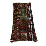 Vintage turkish kilim cushion cover , 30 x 60 cm