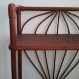 Rattan wall shelf