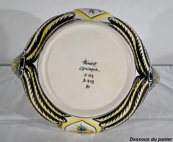 Panier en faïence, Manufacture Henriot Quimper – Milieu XXe