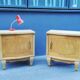 Pair of art deco bedside tables 40s