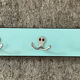 Vintage towel rack in blue Formica 60s