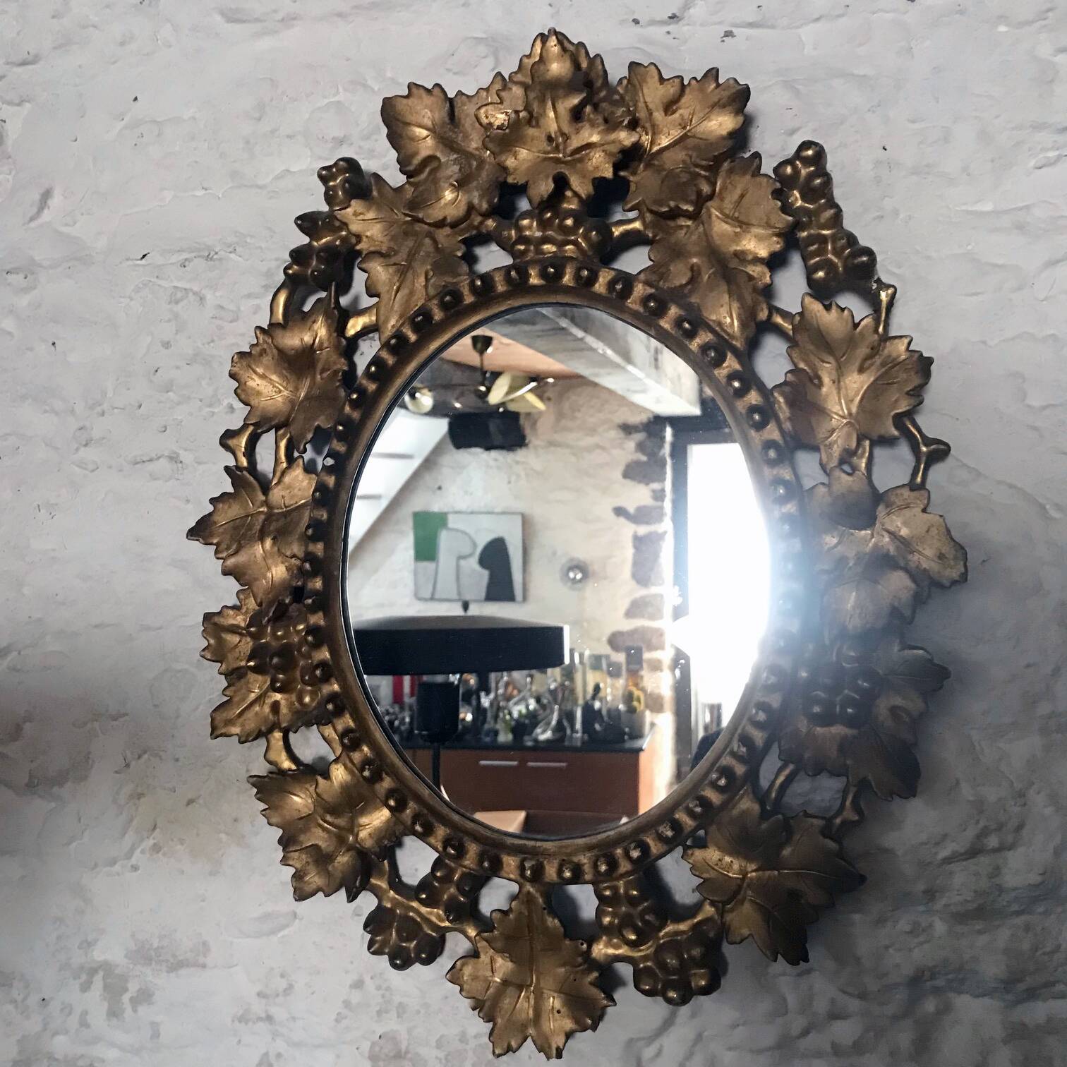 Baroque Venetian Mirror • Carved Wood • Gold Leaf • Italy • 18th Century