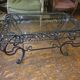 Wrought iron coffee table