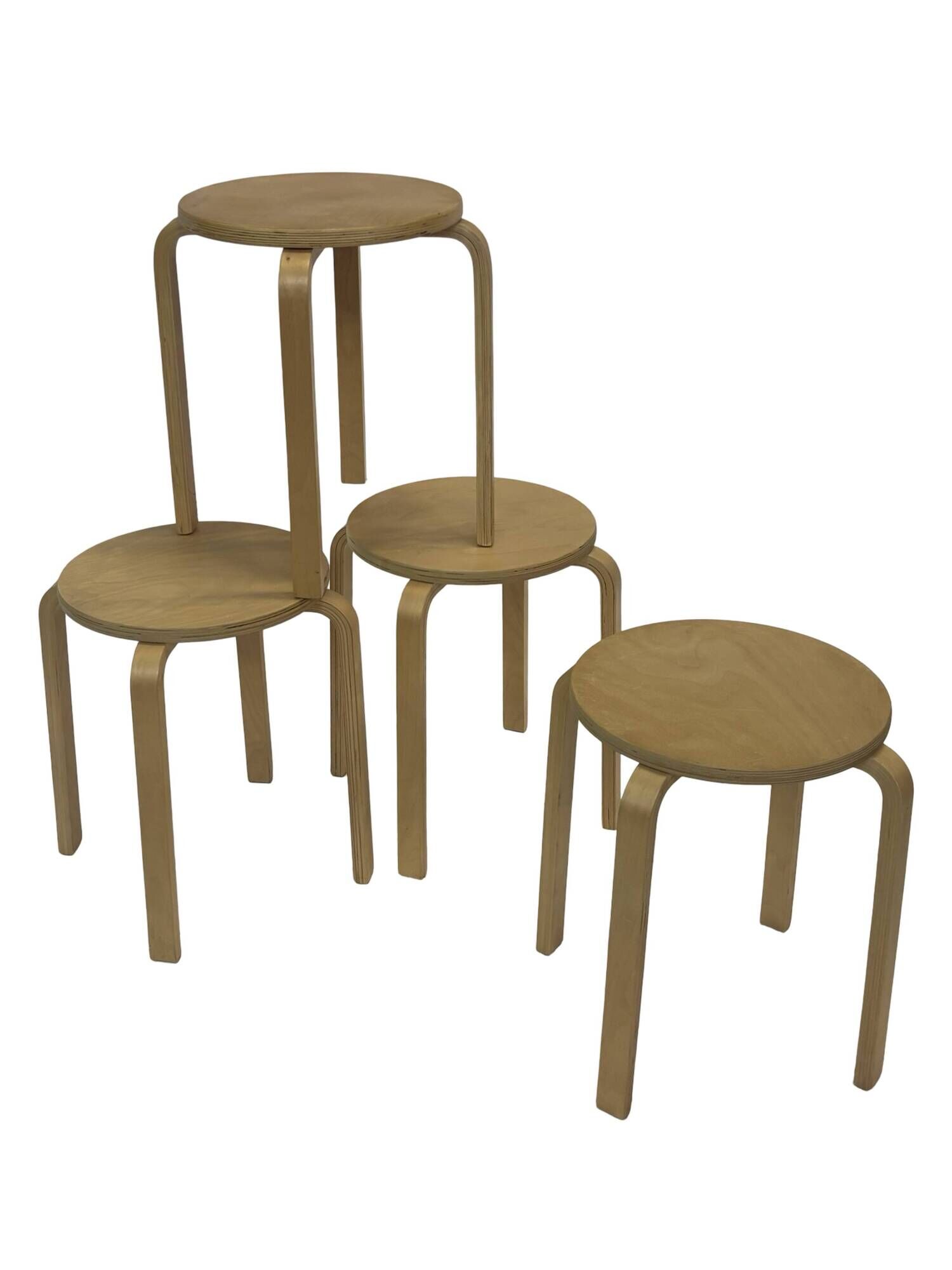 Set of 4 Ikea Frosta stools- vintage stools in Aalto for Artek style