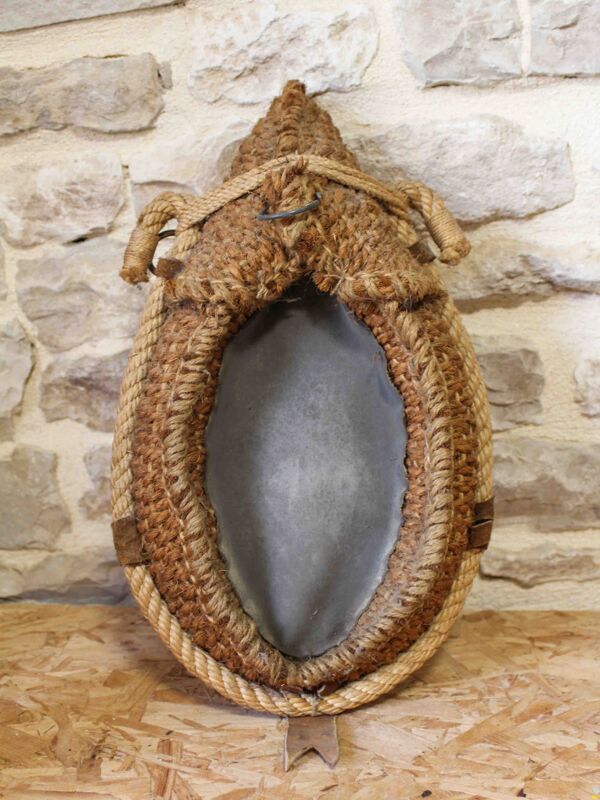 Miroir en corde en forme de collier de cheval attribué à Audoux-Minet