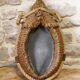 Miroir en corde en forme de collier de cheval attribué à Audoux-Minet