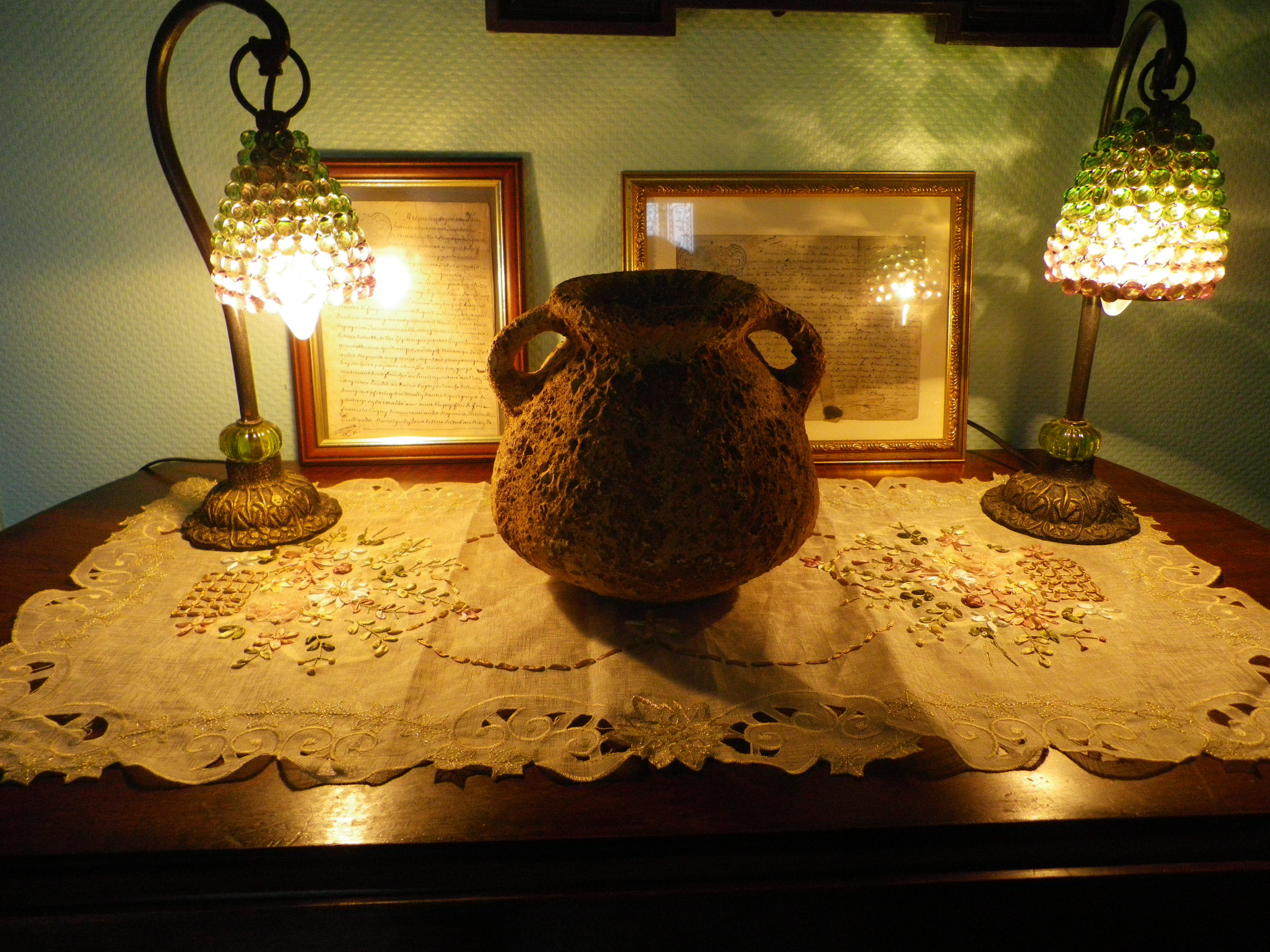 Greek amphora vase, aged in the old way, 70s