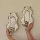 Pair Of Mid Century Swedish Pewter Sconces